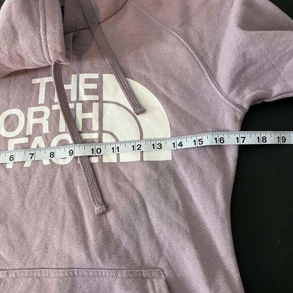 The North Face Hoodie Womens XS Purple Half Dome Logo Pullover Fleece Graphic - Picture 5 of 6